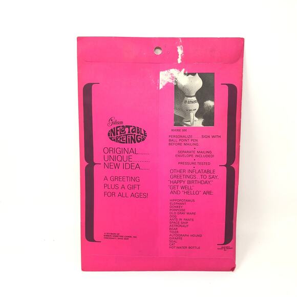 Gibson Inflatable Greetings - Cat Balloon Get Well 22" x 12" - Picture 2 of 2